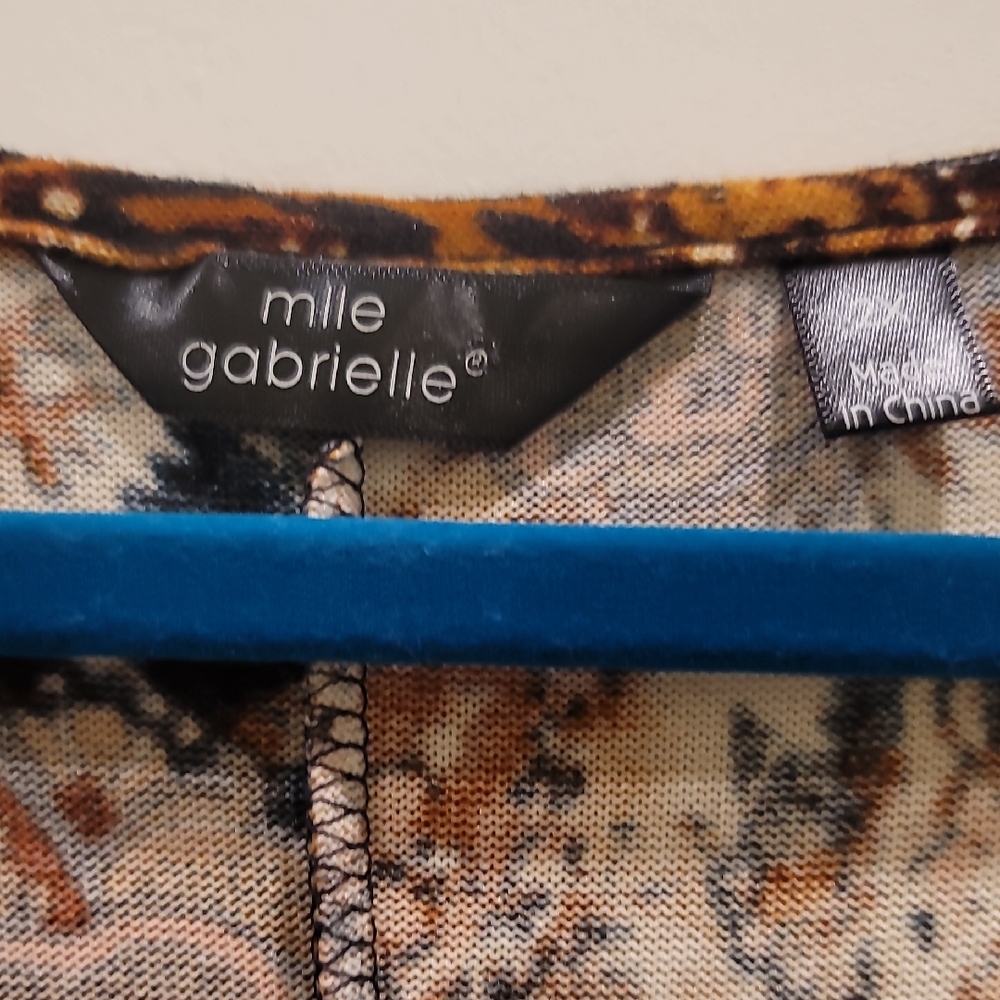 Mlle Gabrielle Abstract Patterned 2X Dress